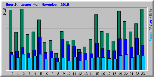 Hourly usage for November 2010
